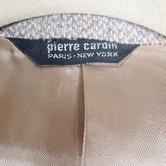Vintage Pierre Cardin Sport Coat Blazer Size 44R Tan Wool Two Button Union Made - Picture 10 of 13